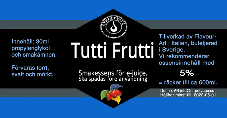 Essens 30ml Tutti Frutti (rek 5%)