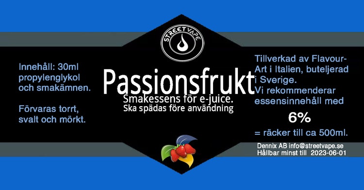 Essens 30ml Passionsfrukt (rek 6%)