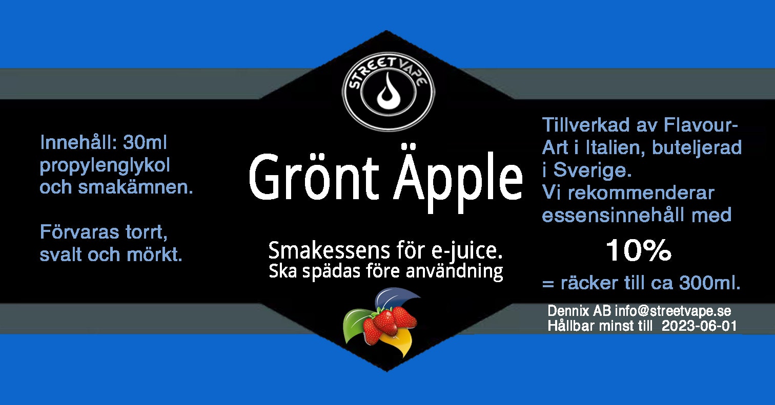 Essens 30ml Grönt Äpple (rek 10%)