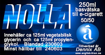 250ml basvätska - 50% VG / 50% PG