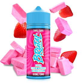 Just Juice Brutal shortfill 120ml Sour Strawberry Bubblegum