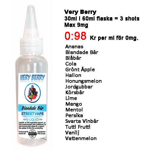 Very Berry Shortfill 60ml