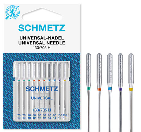 Nål - Schmetz Universal KOMBI MIX , 3x70,3x80,2x90,1x100,1x110 10-pack