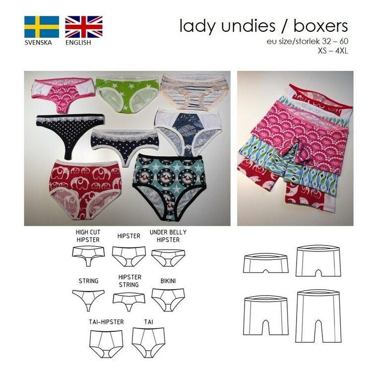 SewingHeart Design Lady Undies och Lady Boxer