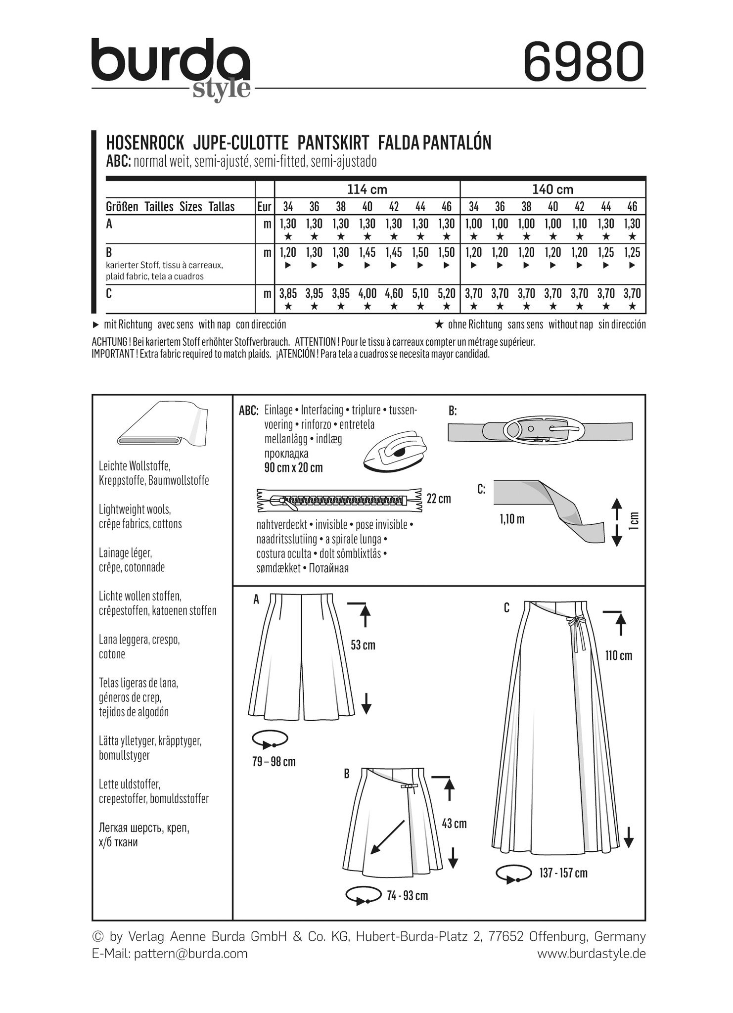 BURDA - STYLE - BYXKJOL stl 34-46