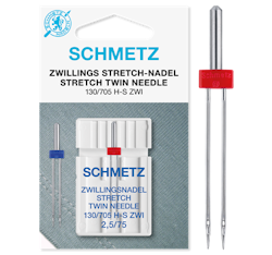 Schemtz - 1-pack Tvillingnål 2,5 mm STRETCH