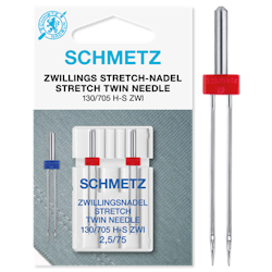 Schemtz - 2-pack Tvillingnål 2,5 mm STRETCH