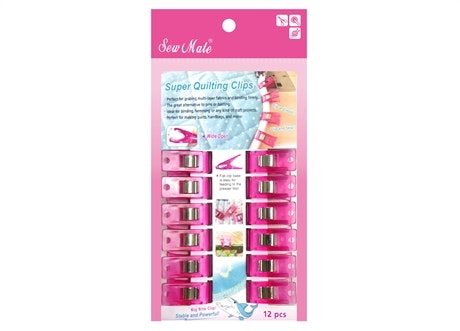 Sew Mate - Clips Rosa 12 pack