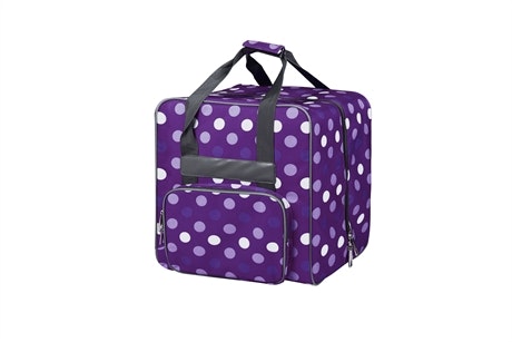 BabySnap - Väska för overlock , Violett botten med prickar
