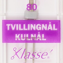 Klasse - 1-pack Tvillingnål 4 mm KULNÅL grå