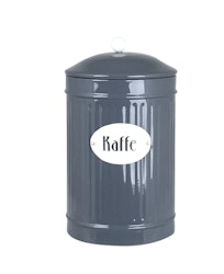 Rund kaffeburk i blått