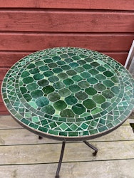 Grönt marockanskt mosaik bord