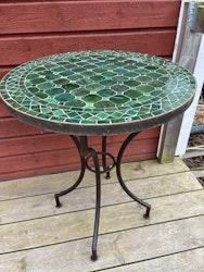 Grönt marockanskt mosaik bord