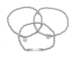Annika elastiskt armband i silver