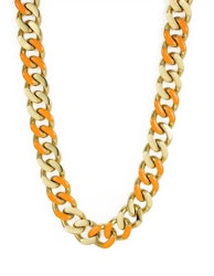 Riviera revercable halsband orange/guld