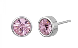 Lima örhänge i silver med rosa sten