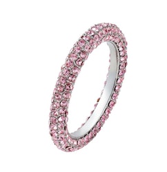 Lola crystal ring i silver med rosa kristaller