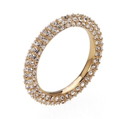 Lola crystal ring i guld med klara stenar