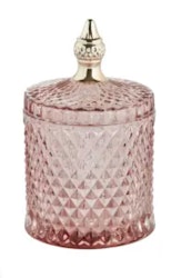 Miia Glas burk med lock i rosé/guld