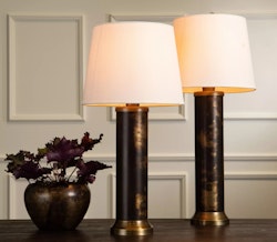 Lampfot antik mässing/brun
