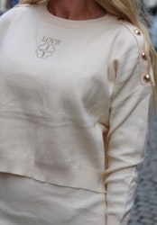 Stina klänning med tröja set beige