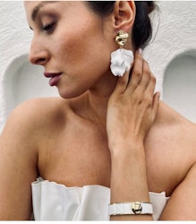 Paloma örhänge vit/guld