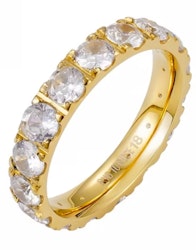 Stella ring i guld med klara stenar
