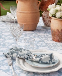 Duk - Indian Rose - Dusty Blue - rund 220cm