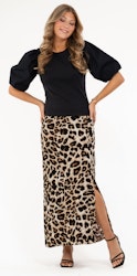 Robyn kjol leo sand/svart