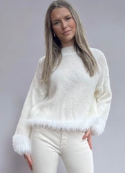 Fluffy Sweater, Alpackamix,- White