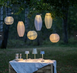 SOLCELLSDEKORATION FESTA beige rund