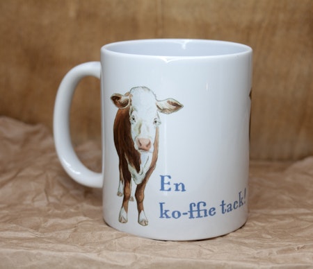 Mugg kalv med text