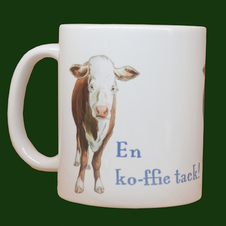 Mugg kalv med text