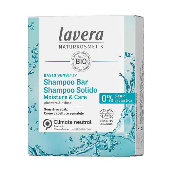 LAVERA Basis Sensitiv Shampoo Bar Solido Moisture & Care 50 g