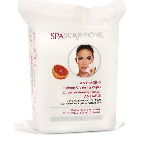 SPASCRIPTIONS Anti-Aging Makeup Cleansing Wipes 30 st