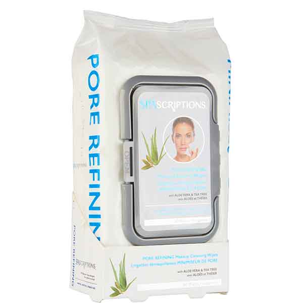 SPASCRIPTIONS Pore Refining Makeup Cleansing Wipes 60 st