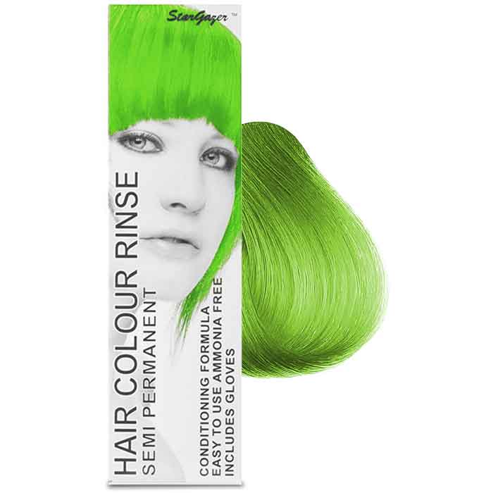 StarGazer Hair Colour Rinse Semi Permanent UV Green