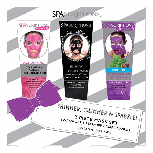 SPASCRIPTIONS Shimmer, Glimmer & Sparkle 3 piece mask set