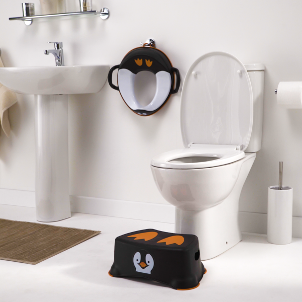 Gør toilettet børnevenligt med toiletsæde Pingvin