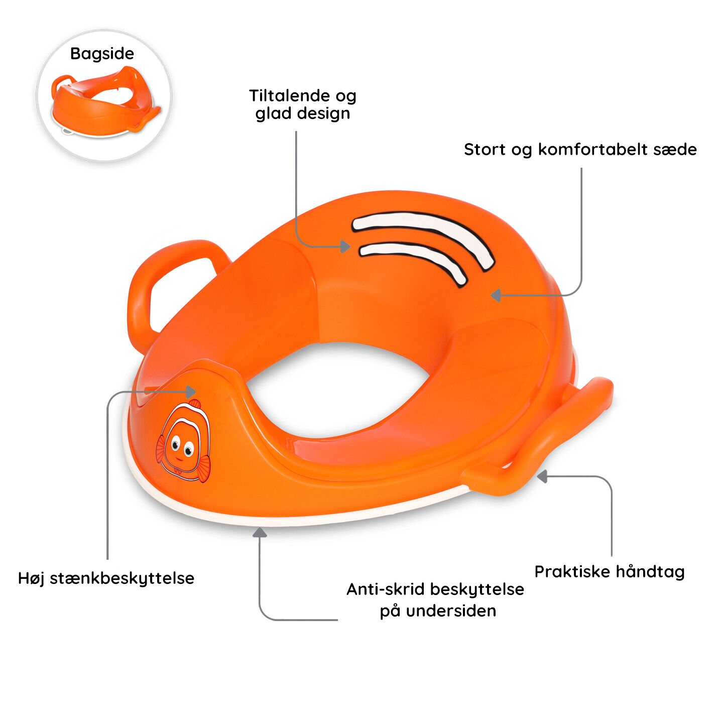Toiletsæde til børn – My Carry Potty Klovnefisk