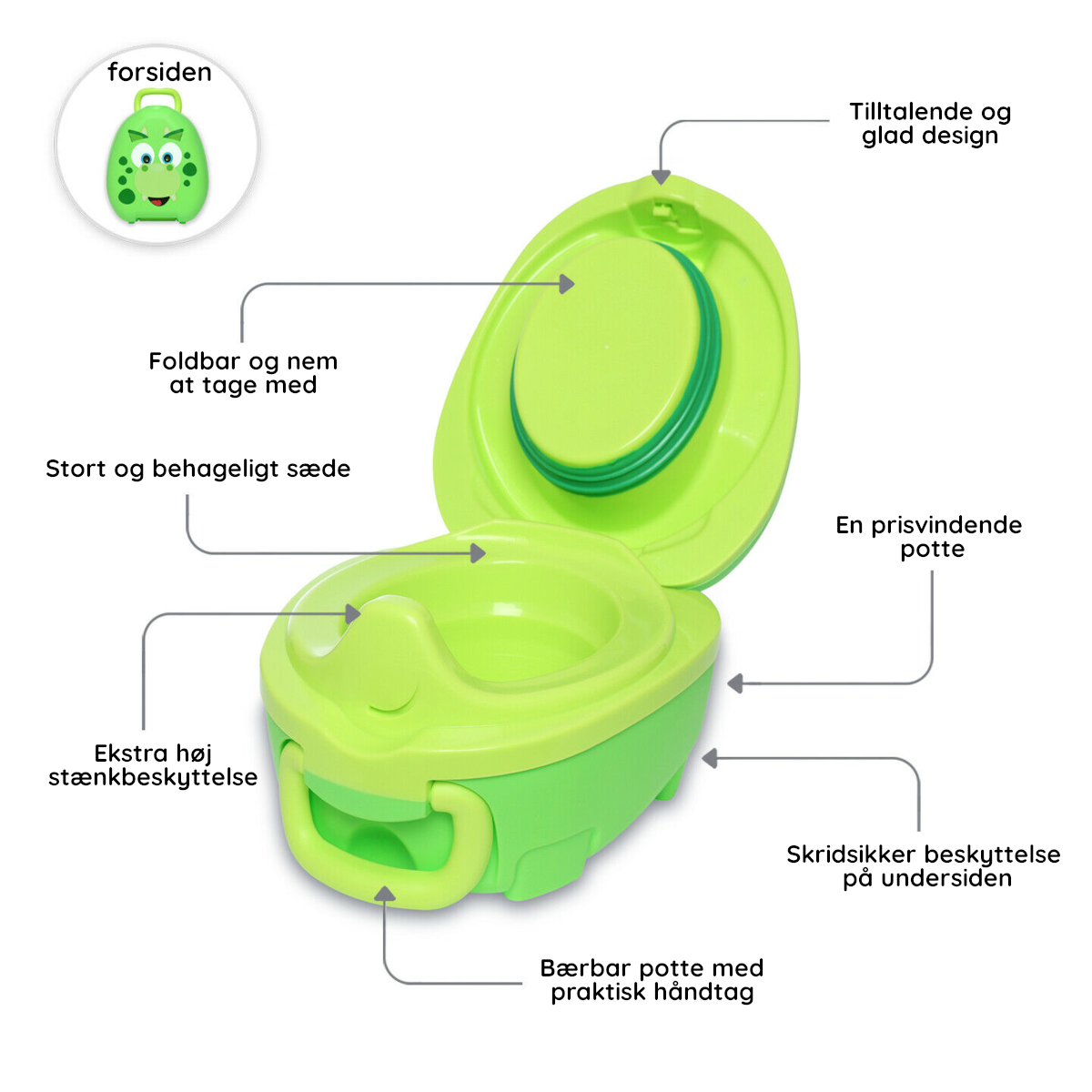 Pottetræning med sæt Dinosaurus My Carry Potty