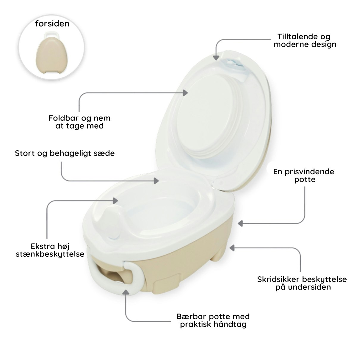 My Carry Potty Pottetræningssæt Naturlig beige