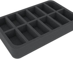 HSMECP045BO 45 mm Half-Size foam tray with 12 compartments