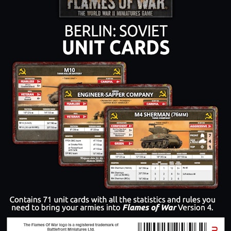 Berlin: Soviet Unit Cards (71 Cards) - FW274U
