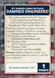 Bulge: Americans Command Cards (61x Cards) - FW270C