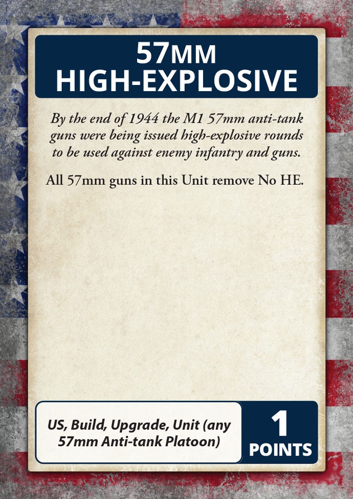 Bulge: Americans Command Cards (61x Cards)