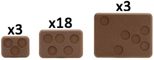 Mixed Bases (with Figure Holes x24 Bases) - XX108