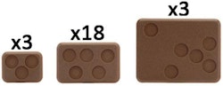 Mixed Bases (with Figure Holes x24 Bases) - XX108