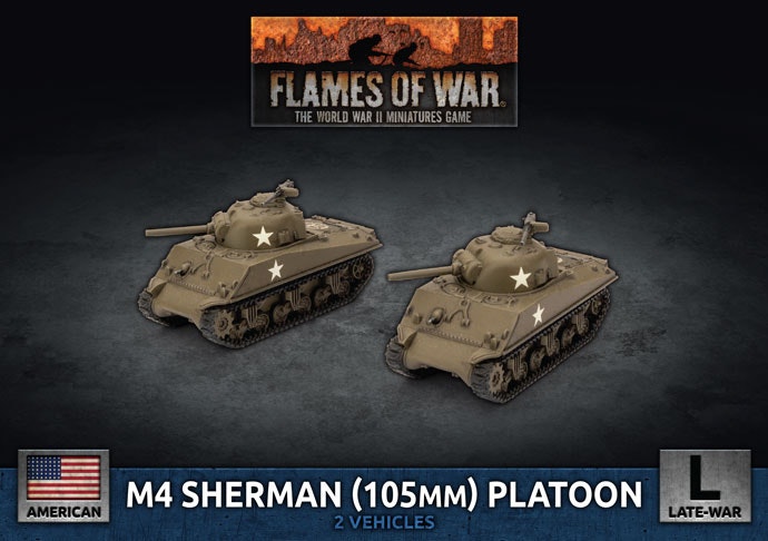 M4 Sherman (105mm) Assault Gun Platoon (Plastic) - UBX71