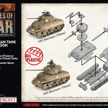 M4 Sherman Tank Platoon (Plastic) - UBX69